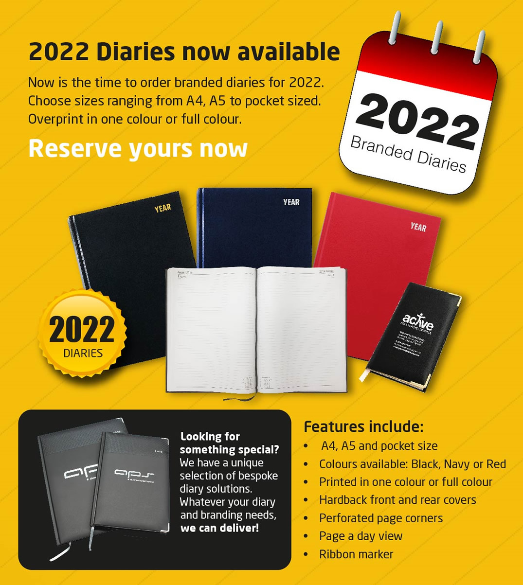 Branded 2022 Diaries