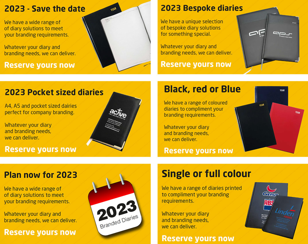 Bespoke Printed Diaries for 2023. Order yours now!